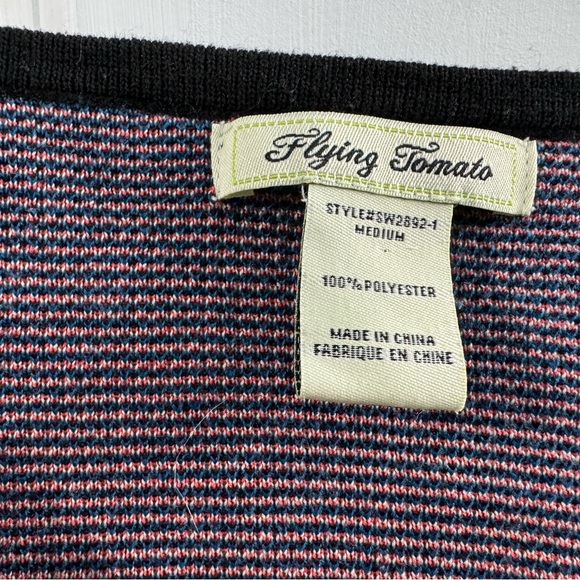 Flying Tomato Long Sleeve Knit Sweater Short Dress Aztec Tribal Medium - Picture 3 of 5